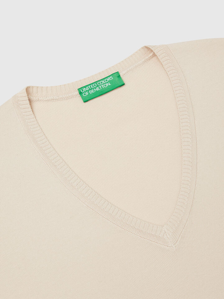V NECK SWEATER L/S Women image number 7